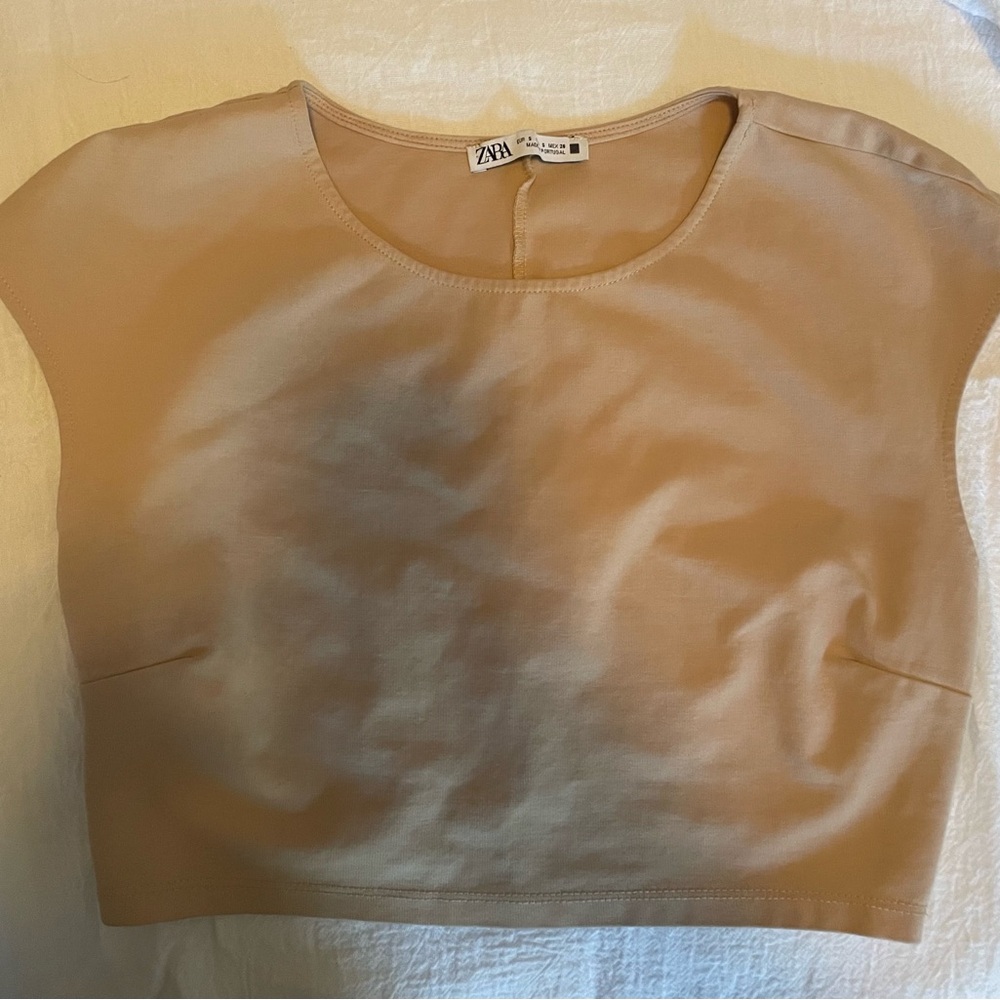Zara Women's Tan Crop Top
